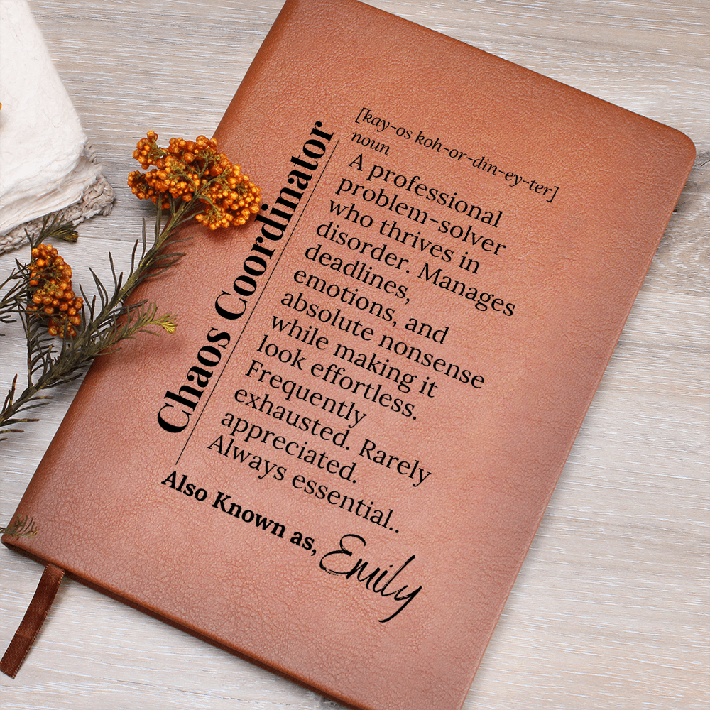 Chaos Coordinator Journal, Funny Gift For Boss Coworker Friend