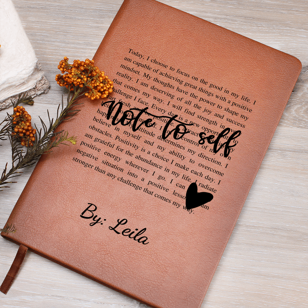 Note To Self Journal, Custom Journal