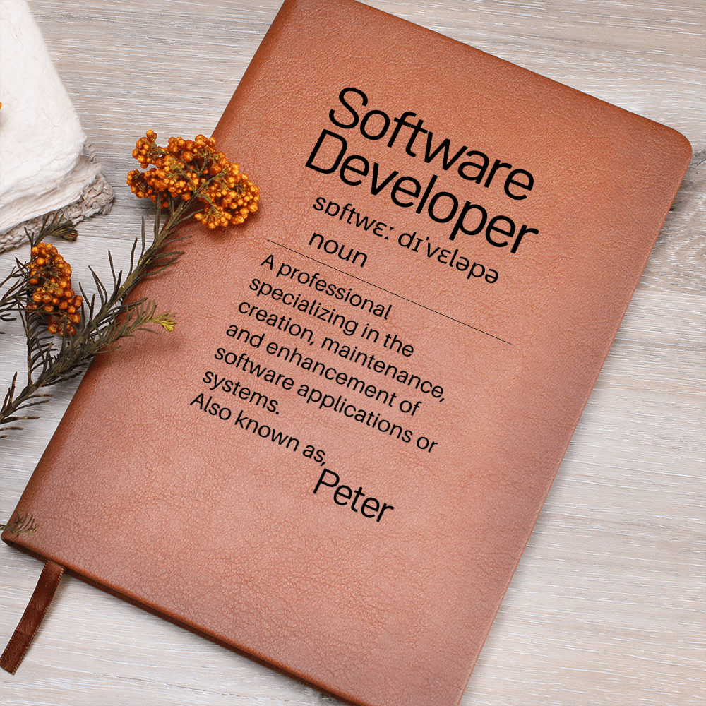 Software Developer Gift, Custom Journal For Friend