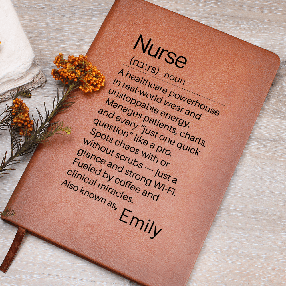 Personalized Nurse Journal, Healthcare  Definition Journal Cover , Funny Clinic RN Notebook , Custom Appreciation Gift for Nurses
