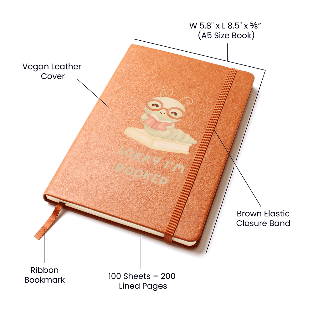 Custom Bookworm Funny Journal, Sorry I'm Booked Journal