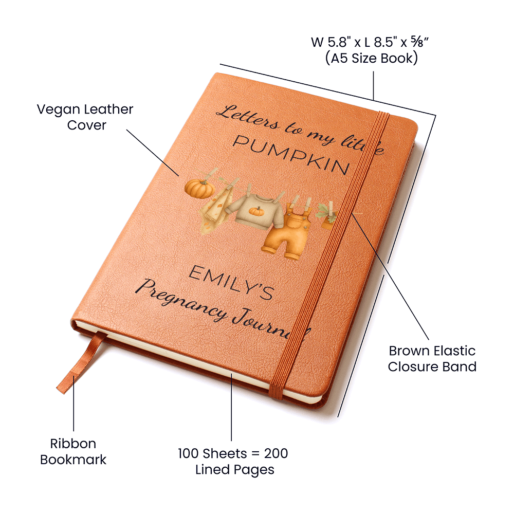 Custom Pregnancy Journal, Letters To My Little Pumpkin