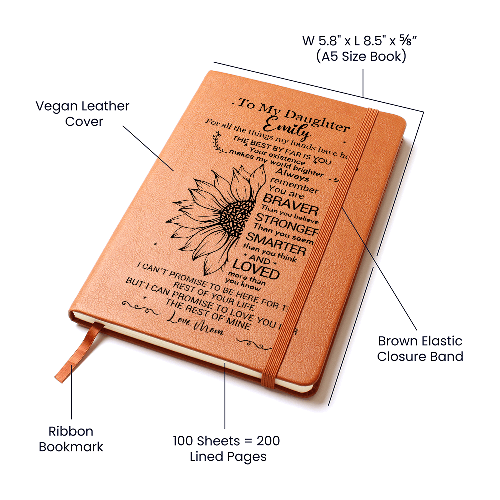Personalized Daughter Journal, Gift From Mom