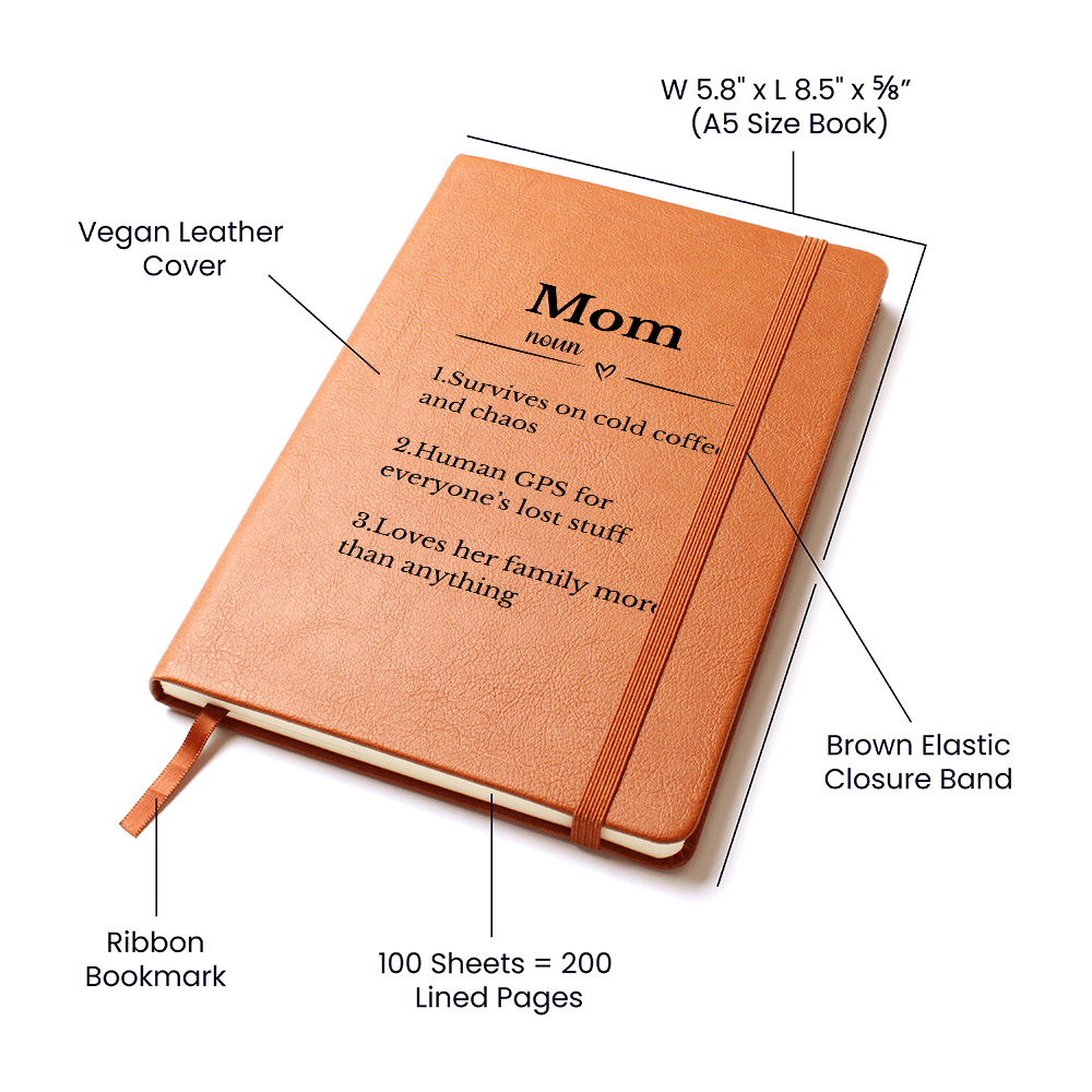 Custom Definition Journal For Mom, Funny Gift From Son Daughter