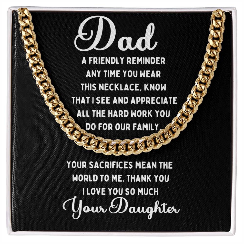 Necklace Gift For Dad, Perfect Father's Day Gift