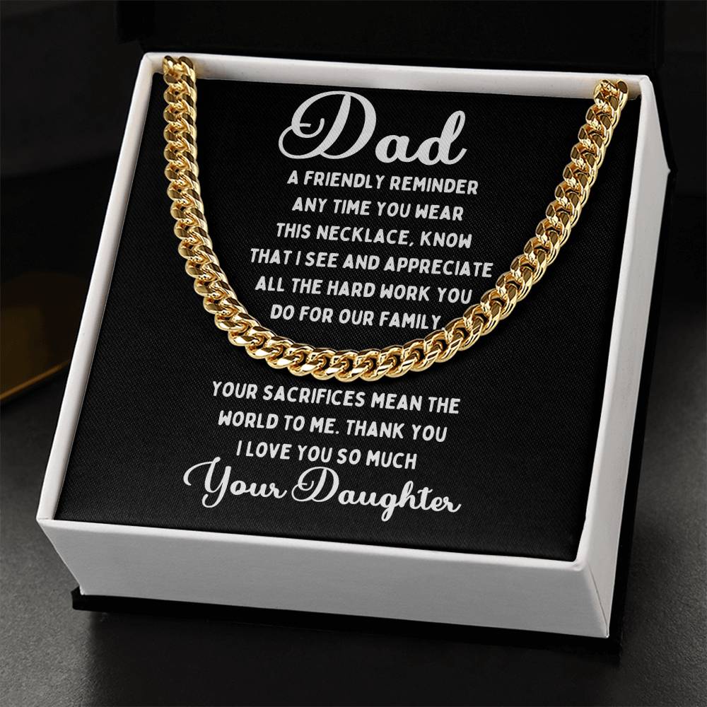 Necklace Gift For Dad, Perfect Father's Day Gift
