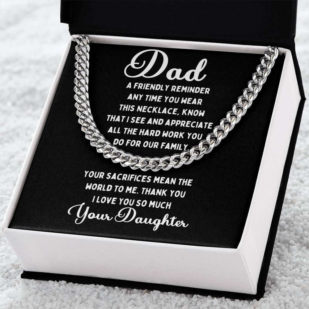 Necklace Gift For Dad, Perfect Father's Day Gift
