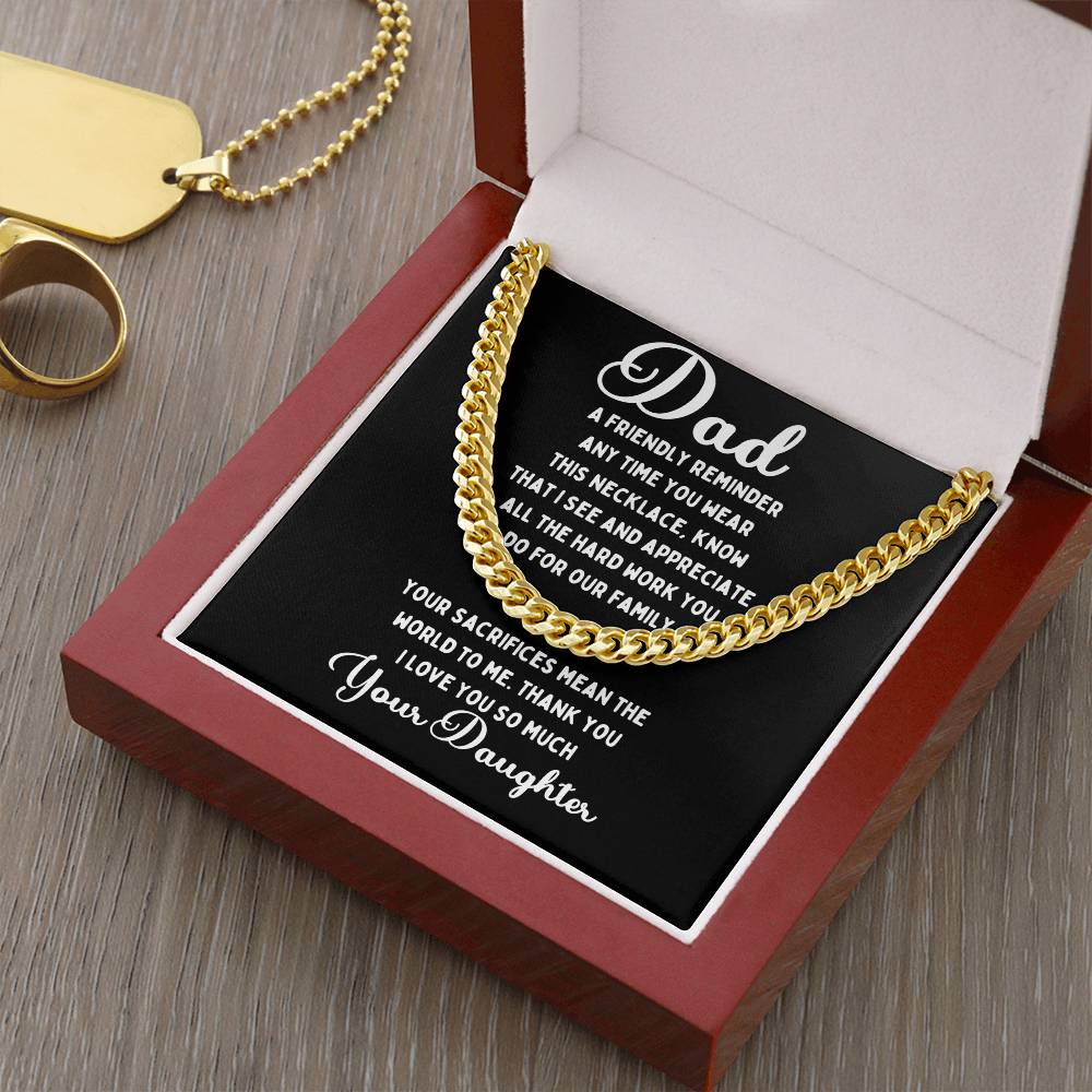 Necklace Gift For Dad, Perfect Father's Day Gift