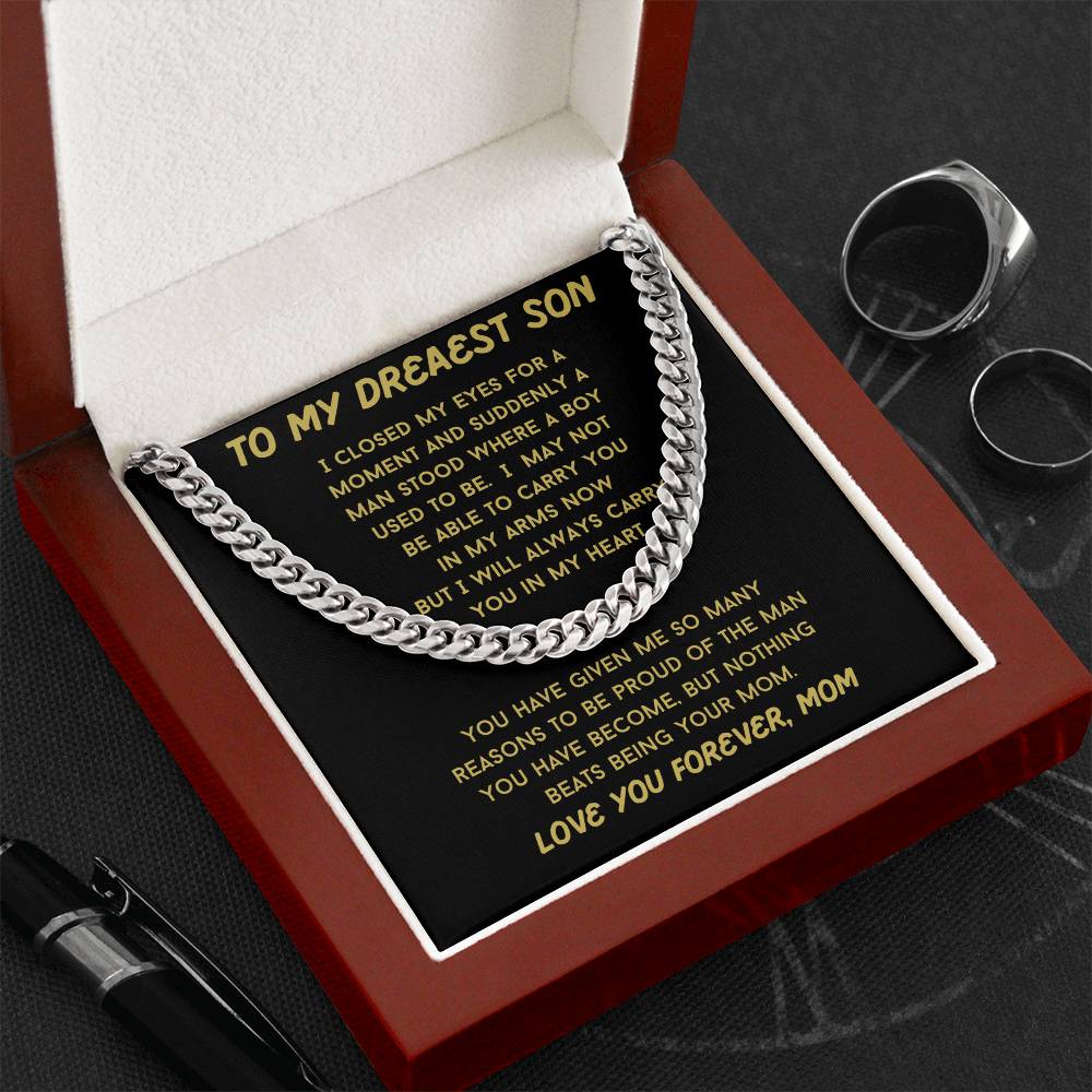 Always Carry You In My Heart, Son Necklace Gift From Mom