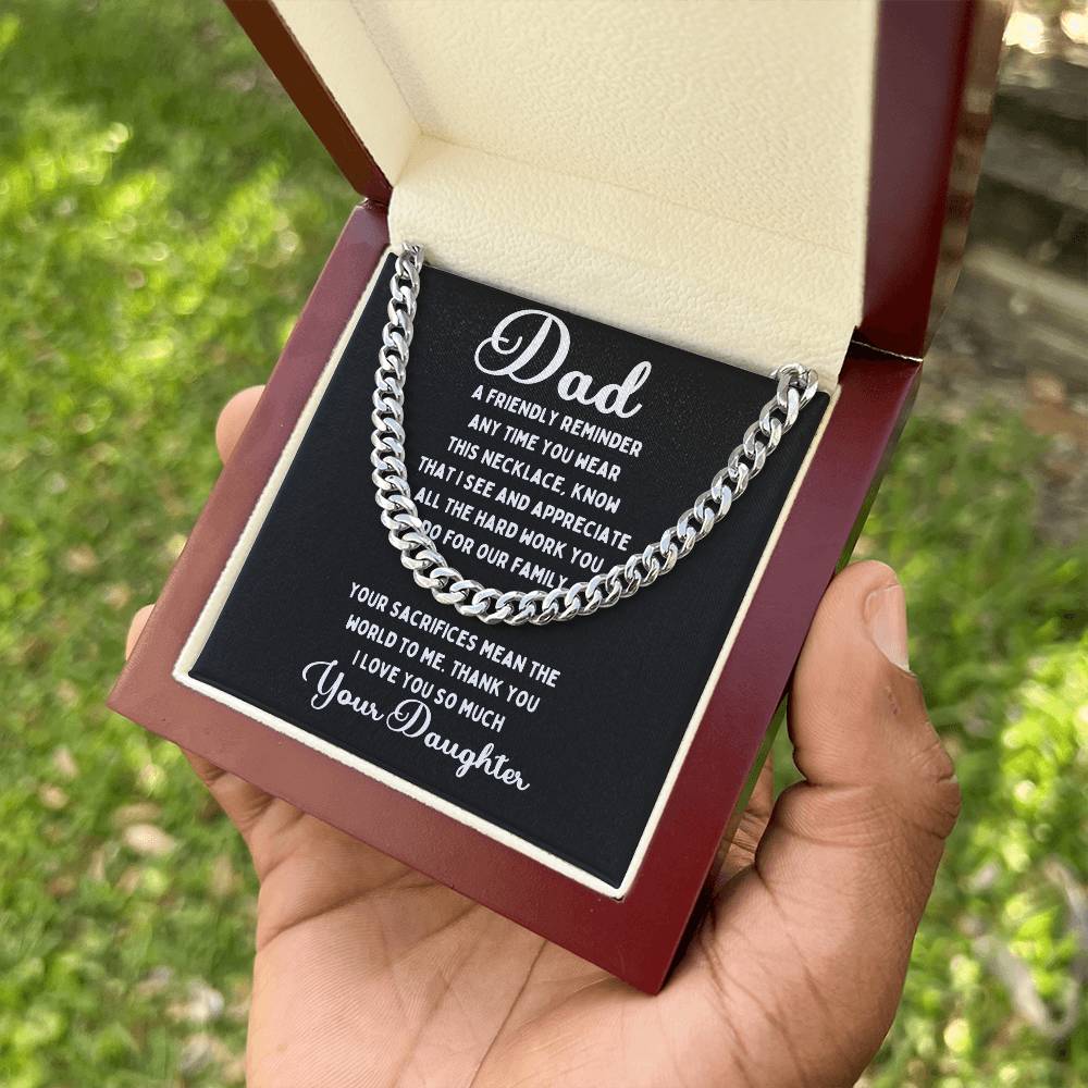 Necklace Gift For Dad, Perfect Father's Day Gift