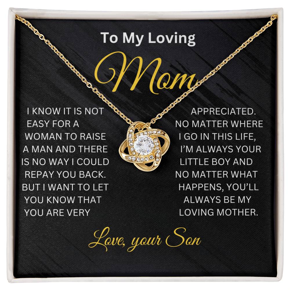My Loving Mom Necklace , Mother's Day Gift From Son