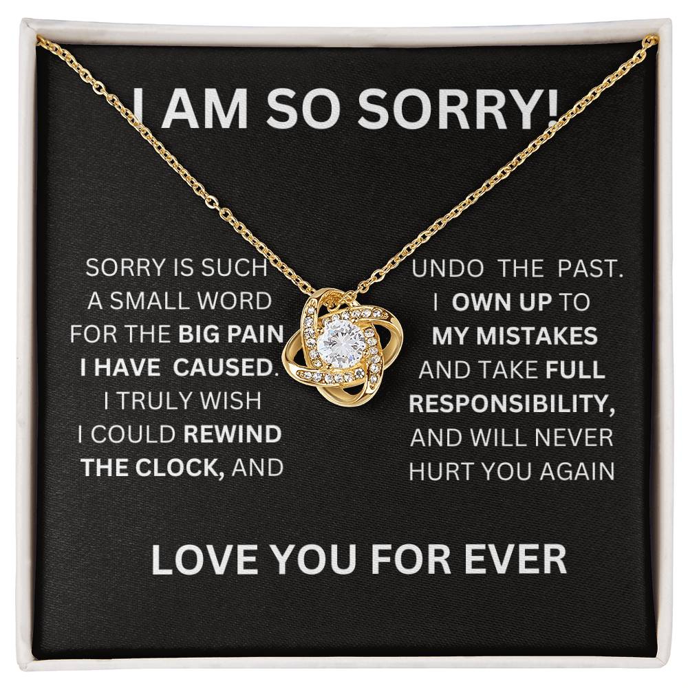I Am So Sorry Necklace-Black & White