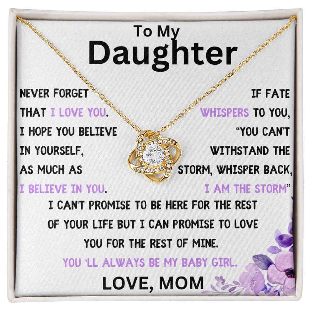 Always My Baby Girl Necklace, A Gift From Mom