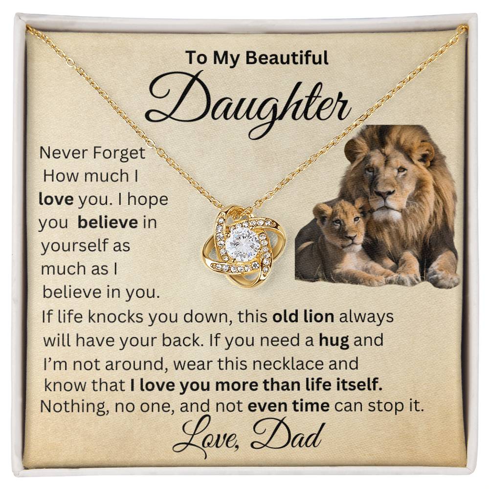 To My Beautiful Daughter Necklace, A Heartfelt Gift From Dad