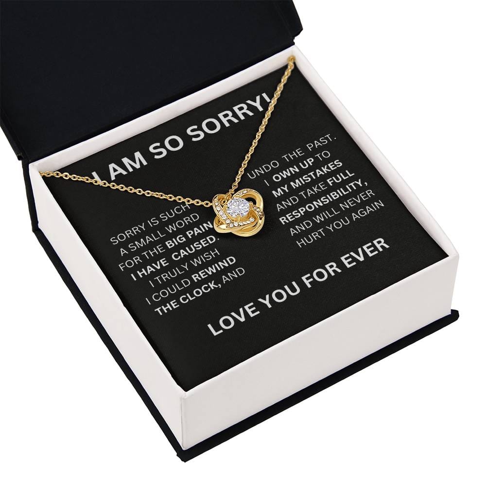 I Am So Sorry Necklace-Black & White