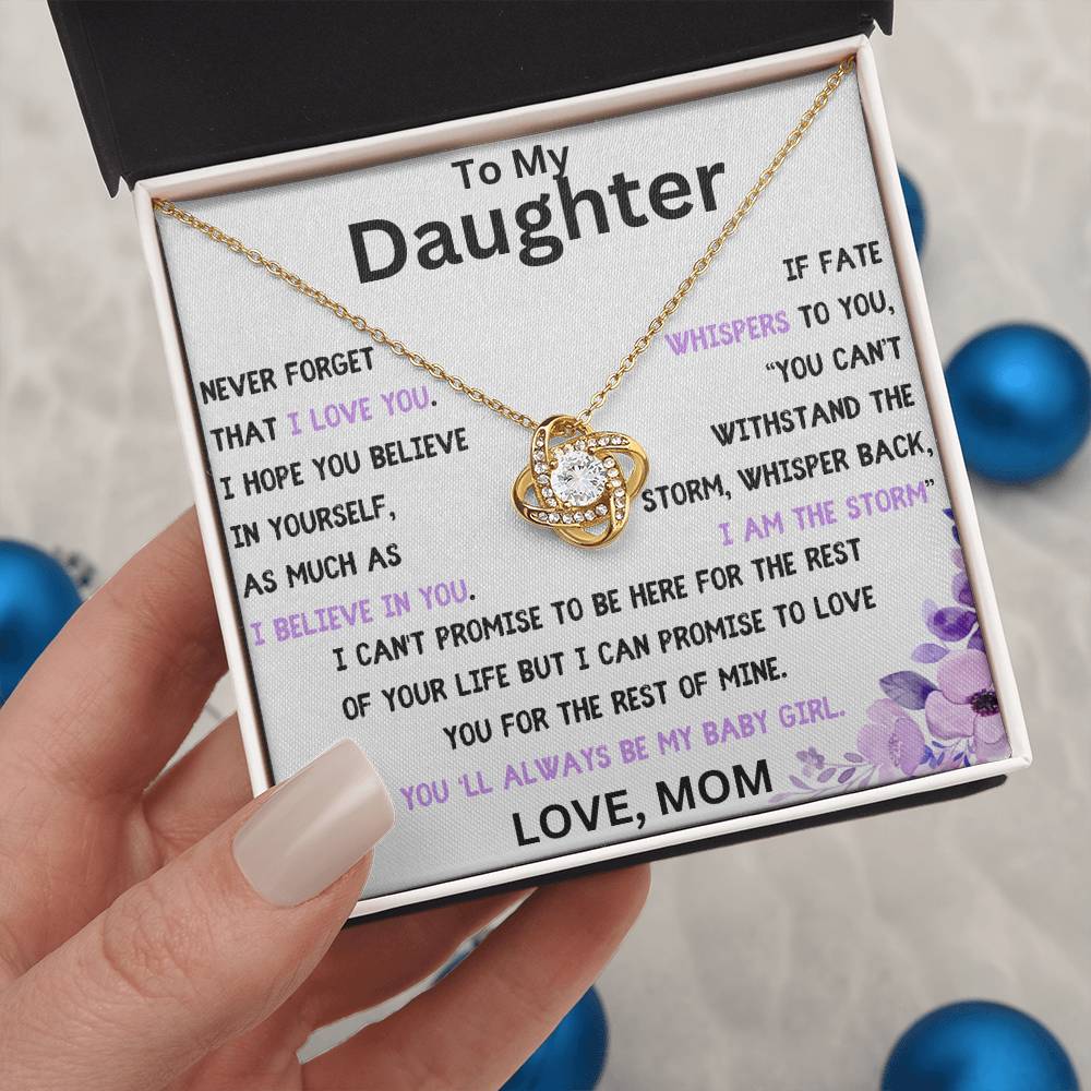 Always My Baby Girl Necklace, A Gift From Mom