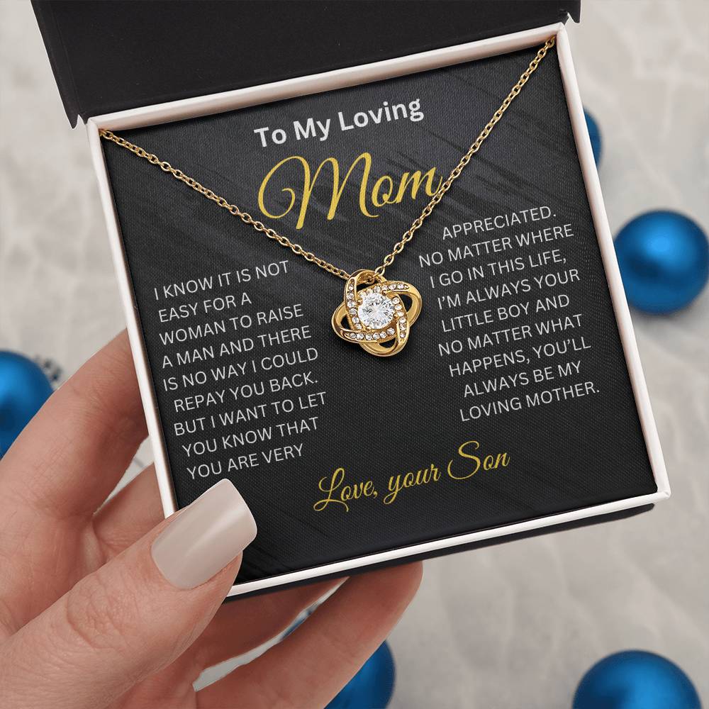 My Loving Mom Necklace , Mother's Day Gift From Son