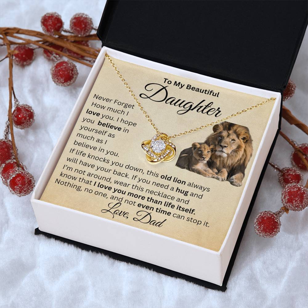 To My Beautiful Daughter Necklace, A Heartfelt Gift From Dad