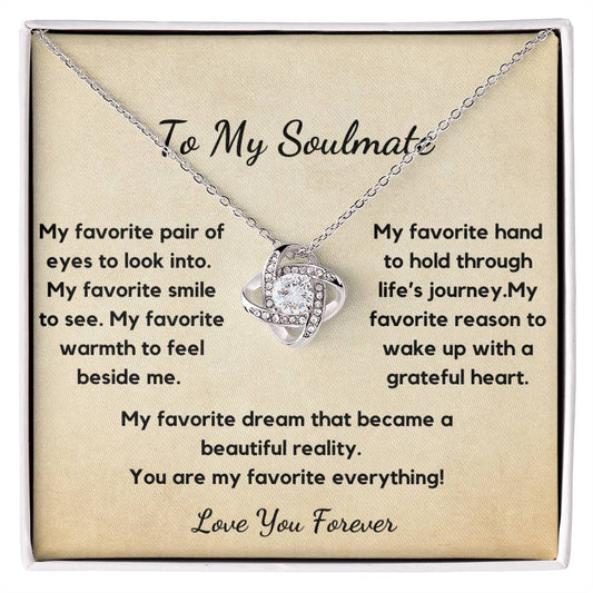 Soulmate Necklace, You are My Favourite Everything