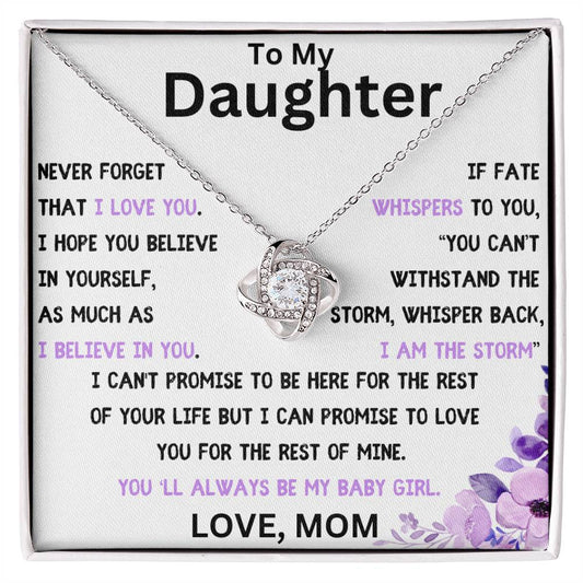 Always My Baby Girl Necklace, A Gift From Mom