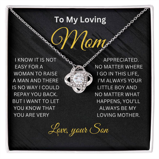 My Loving Mom Necklace , Mother's Day Gift From Son