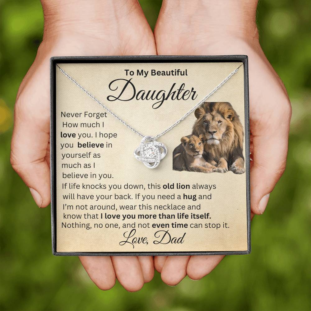To My Beautiful Daughter Necklace, A Heartfelt Gift From Dad
