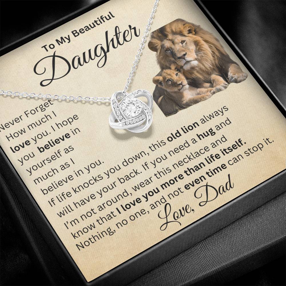 To My Beautiful Daughter Necklace, A Heartfelt Gift From Dad