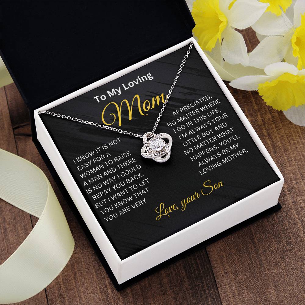 My Loving Mom Necklace , Mother's Day Gift From Son