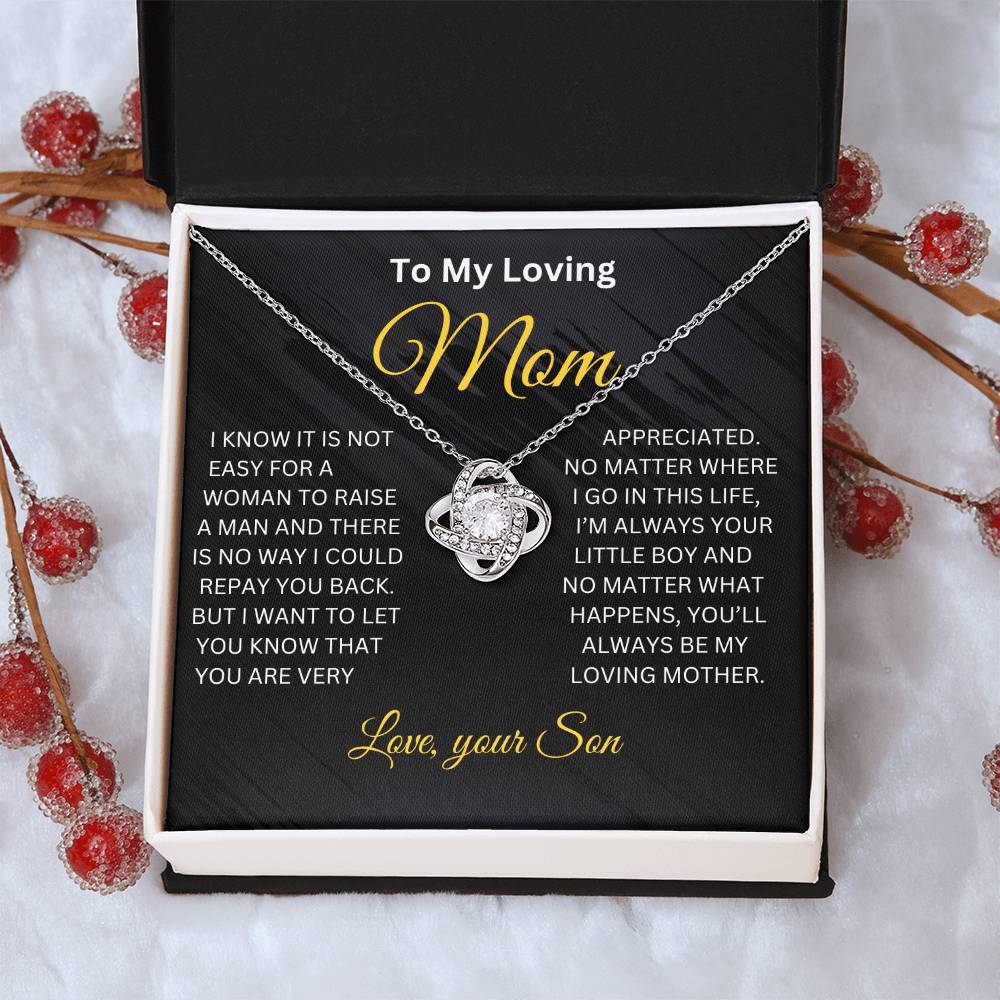 My Loving Mom Necklace , Mother's Day Gift From Son