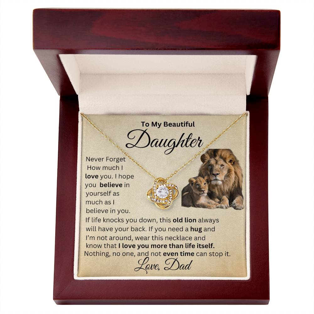 To My Beautiful Daughter Necklace, A Heartfelt Gift From Dad