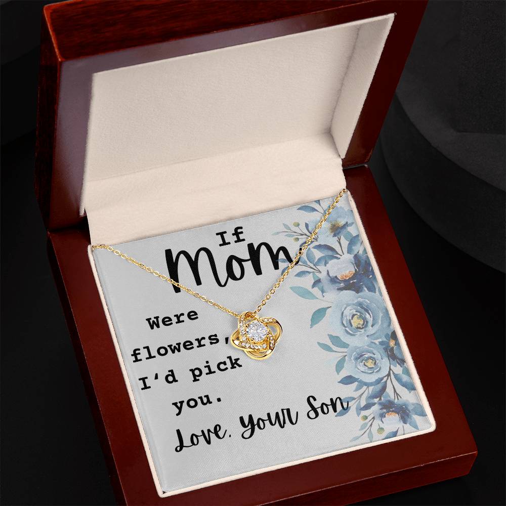 If Mom Were Flowers Necklace, A Gift From Son