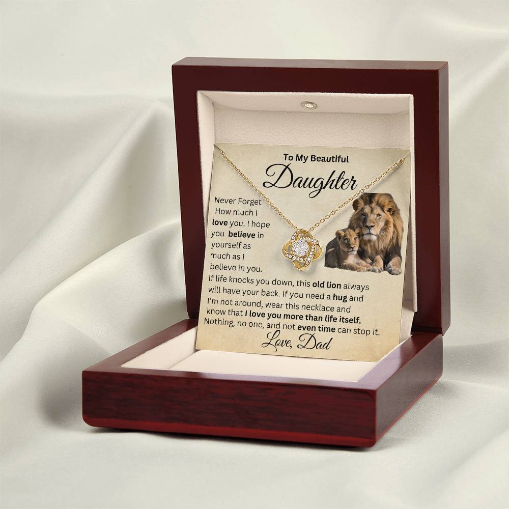 To My Beautiful Daughter Necklace, A Heartfelt Gift From Dad