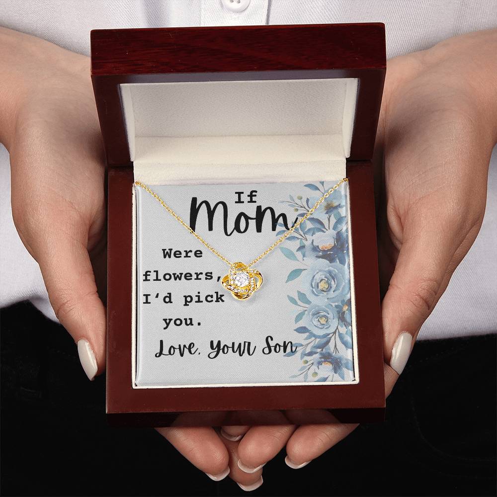If Mom Were Flowers Necklace, A Gift From Son