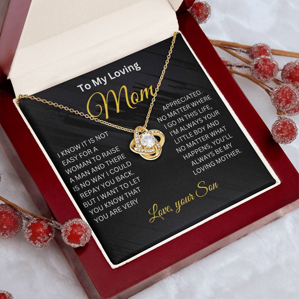 My Loving Mom Necklace , Mother's Day Gift From Son