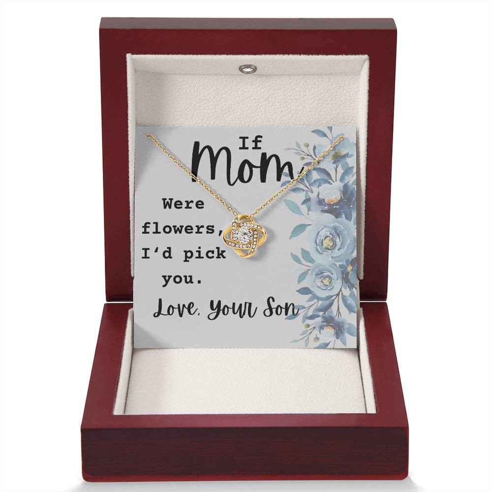 If Mom Were Flowers Necklace, A Gift From Son