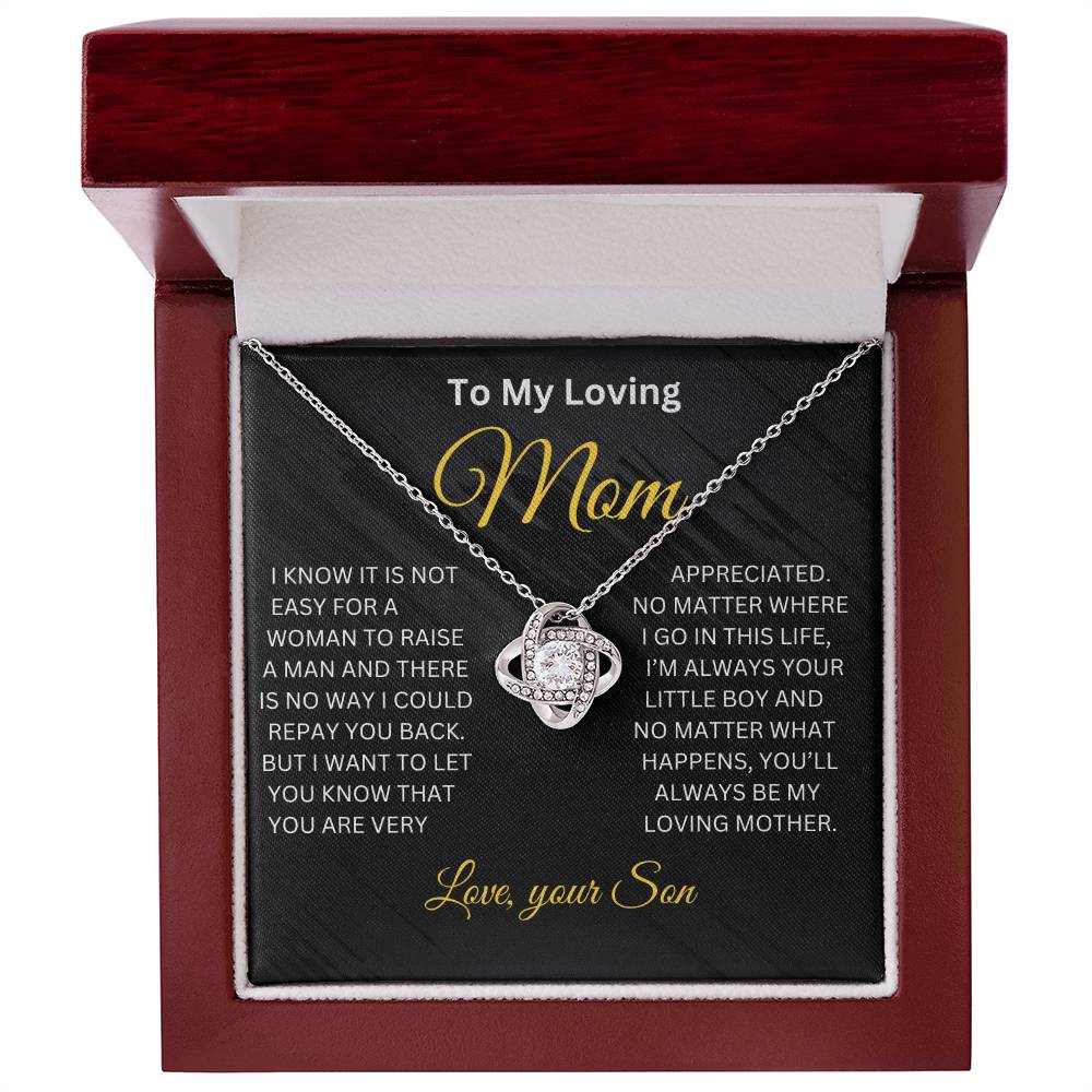 My Loving Mom Necklace , Mother's Day Gift From Son