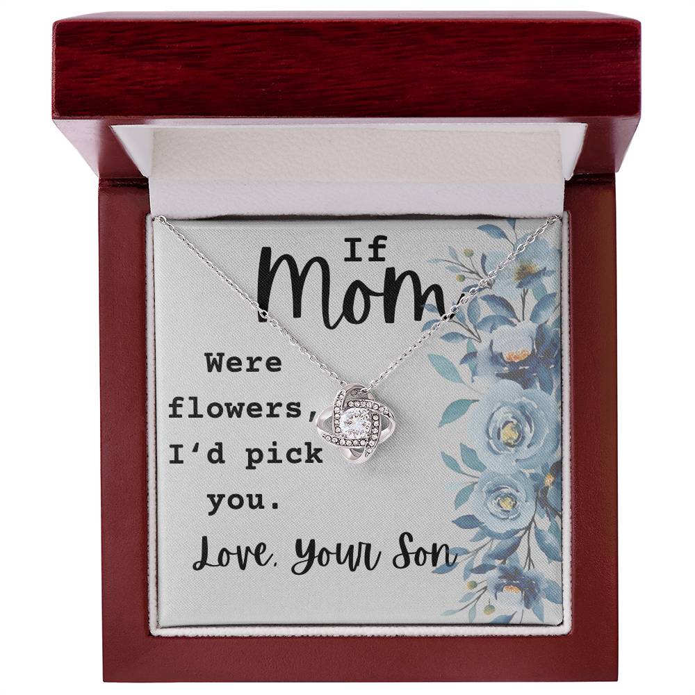 If Mom Were Flowers Necklace, A Gift From Son