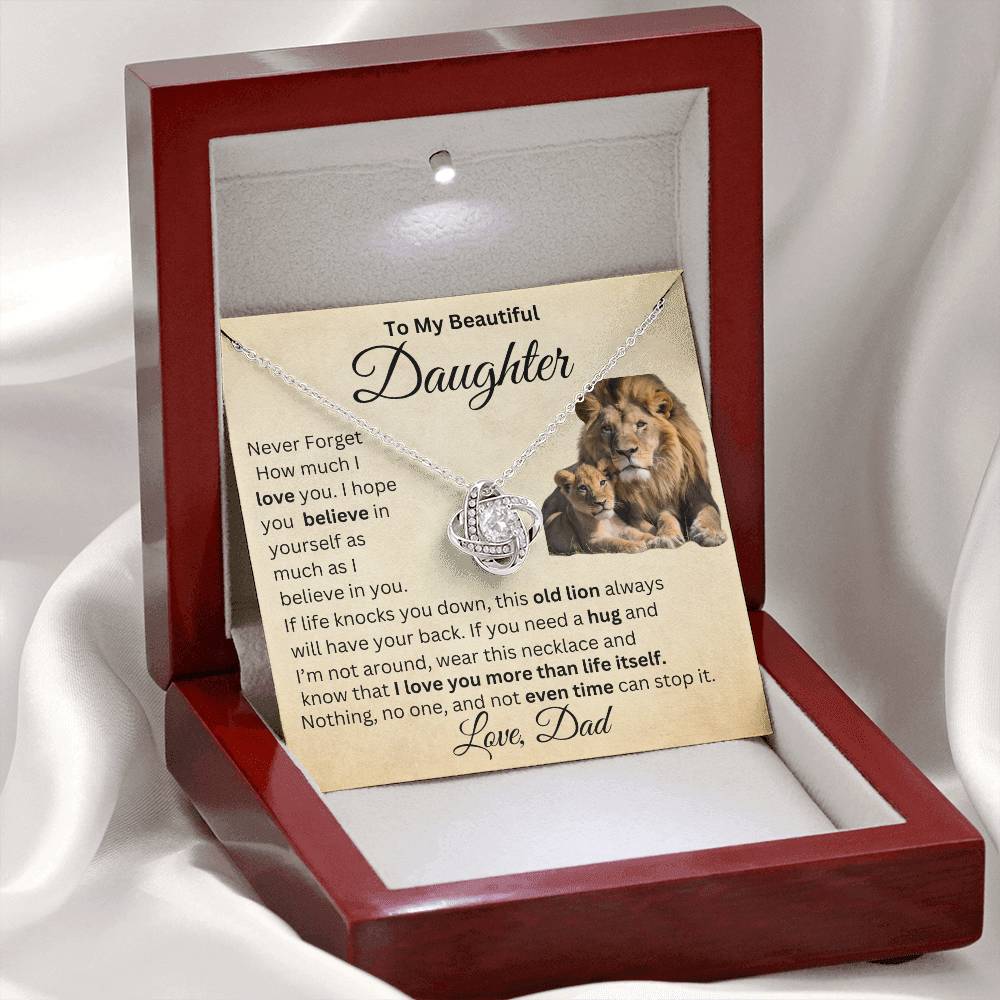 To My Beautiful Daughter Necklace, A Heartfelt Gift From Dad