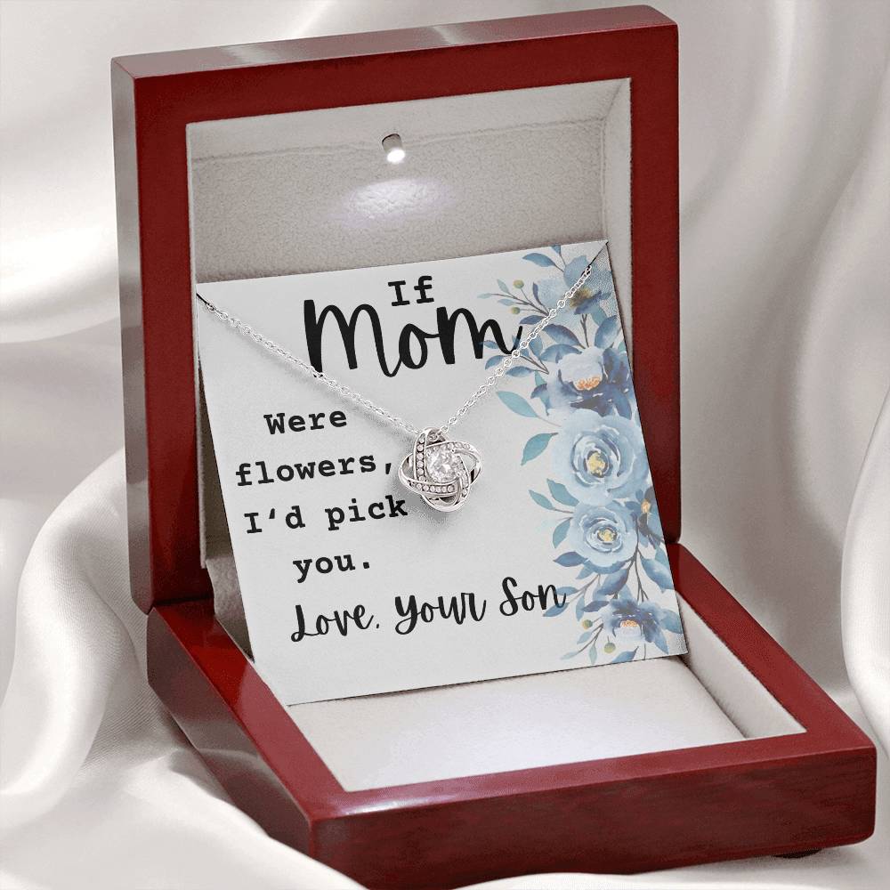 If Mom Were Flowers Necklace, A Gift From Son
