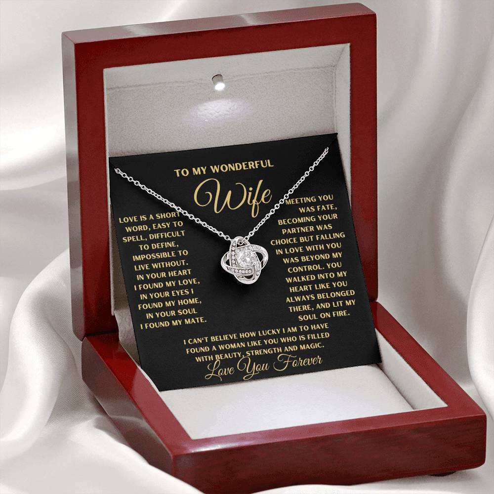 To My Wonderful Wife Necklace, You Walked Into My Heart