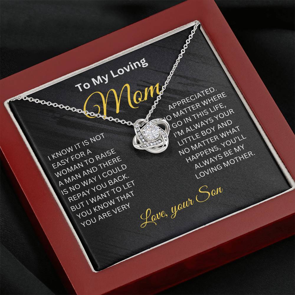 My Loving Mom Necklace , Mother's Day Gift From Son