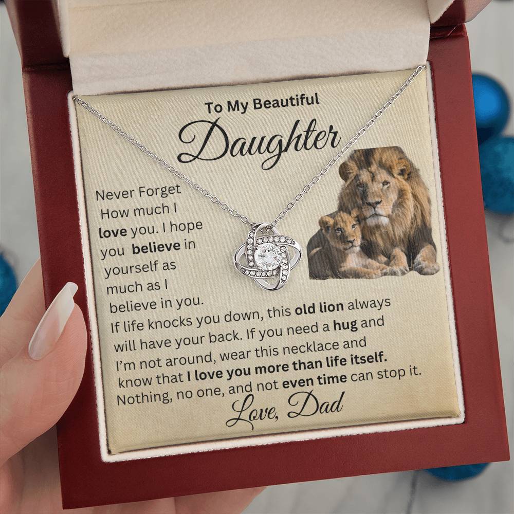To My Beautiful Daughter Necklace, A Heartfelt Gift From Dad