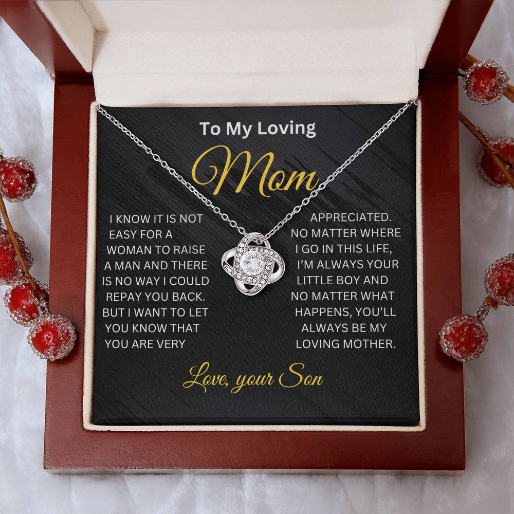 My Loving Mom Necklace , Mother's Day Gift From Son