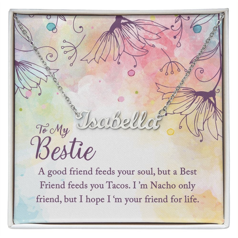To My Bestie Name Necklace