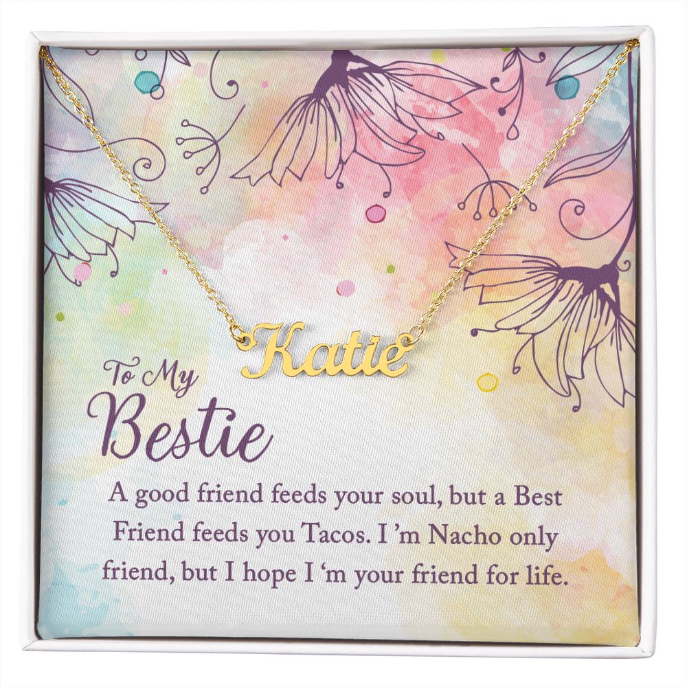 To My Bestie Name Necklace