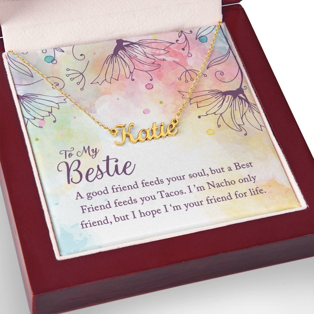 To My Bestie Name Necklace