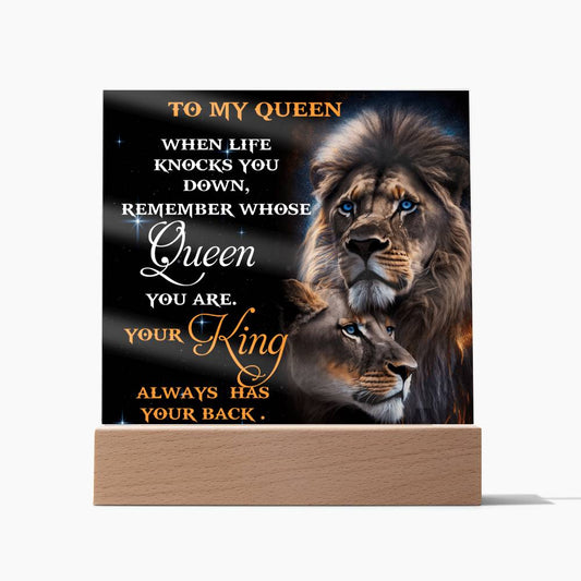 My Queen Plaque, A Romantic Gift For Soulmate, Gift For Wife
