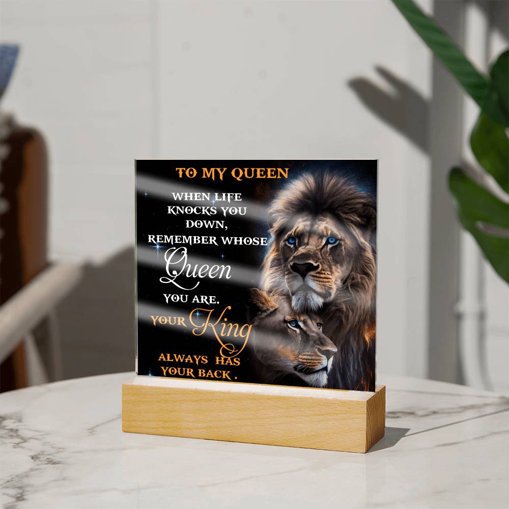 My Queen Plaque, A Romantic Gift For Soulmate, Gift For Wife