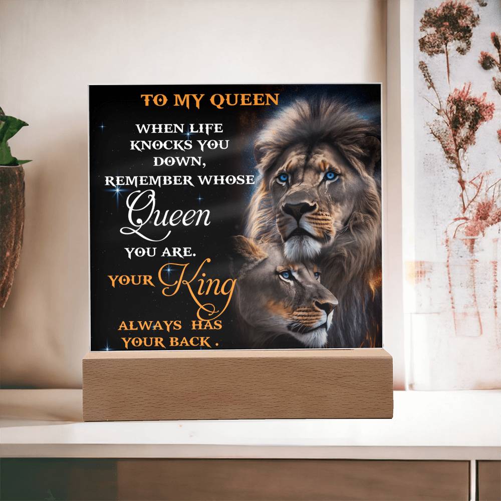 My Queen Plaque, A Romantic Gift For Soulmate, Gift For Wife