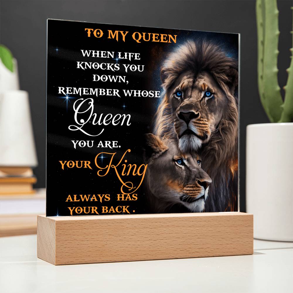 My Queen Plaque, A Romantic Gift For Soulmate, Gift For Wife